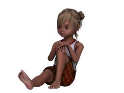 digital image of a girl in summer clothes