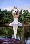 ballerina on the pier
