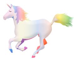 unicorn rainbow colorful horn drawing