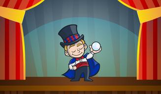 magic show or cartoon circus