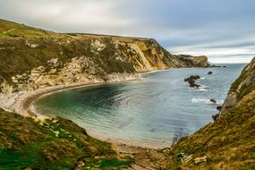rocks near the bay in England
