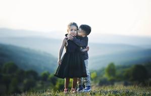 excellent Children Hug