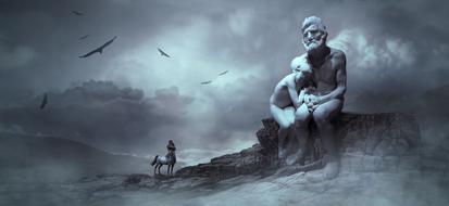 Fantasy Sculpture people sky