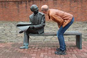 Man and Sculpture