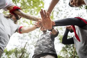 joining hands