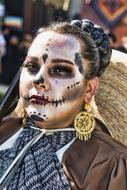 young woman with spooky makeup