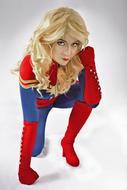 photo of a girl in a superhero costume