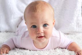 cute baby girl with blue eyes