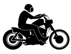 motorcycle silhouette person drawing