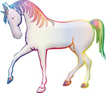 unicorn rainbow white drawing