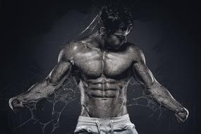 man muscular body