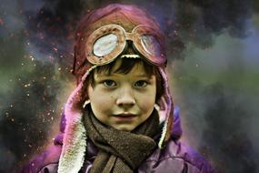 clipart of Boy Autumn Cap