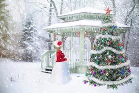 Christmas Background snow tree