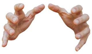 clipart of male's Grabbing Hands at white background