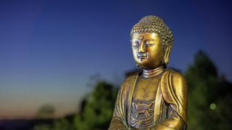 Buddha God gold statue