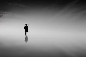man in grey background