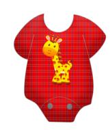 Beautiful and colorful baby clothes with the cute and beautiful giraffe, clipart