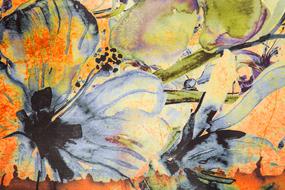 background with flowers on the fabric