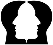 profile silhouettes of head