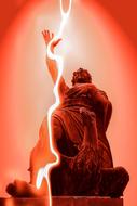 Composing Man Fantasy red drawing