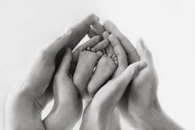 Baby feet and hand