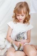 Rabbit Hare Baby and girl