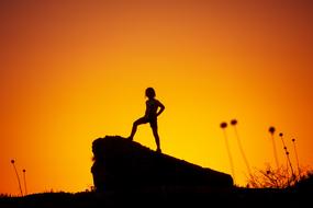 Person Silhouette at Sunset