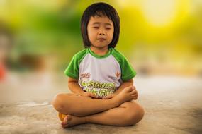 Little asian Girl in Mediation