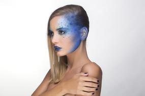 portrait of the fantastic makeup on a girl's face