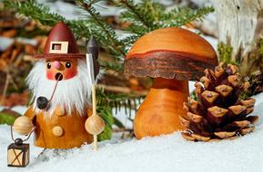 Smoking Man Christmas Figure