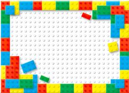 multicolored lego frame
