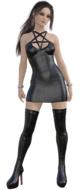 sexy woman in short dress, 3d render