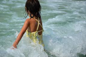 incredibly beautiful Child in water
