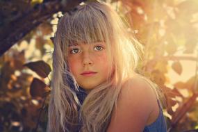 Pretty Girl Child at sunlight