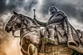 clipart of Sculpture Equestrian