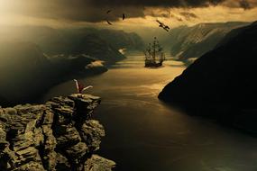 Fantasy Ship drawing