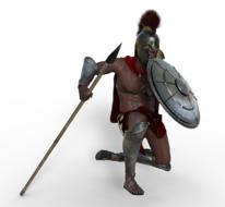 soldier sparta antique drawing
