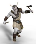 mystical image of an orc with a weapon