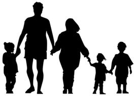 clipart of family silhouettes