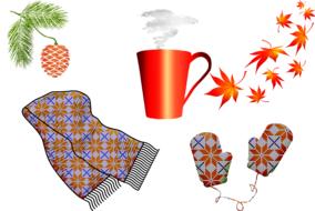 isolated winter accessories