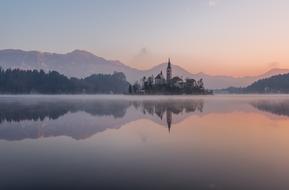 Bled Winter Lake fog