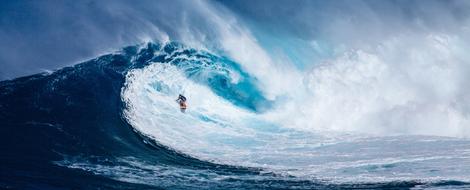 Sports Surfer on ocean