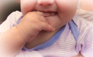 little child with a finger in his mouth