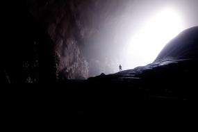 Cave Light silhouette Person