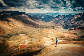 hiking man in Peru