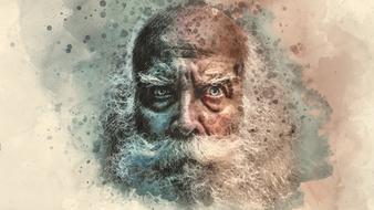 digital image of a portrait of an elderly man
