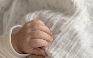 small hand of a newborn