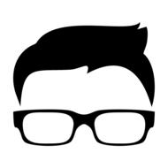 Clipart of male hipster icon