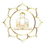 buddhism flower line drawing