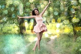 gorgeous Girl Nature Dance